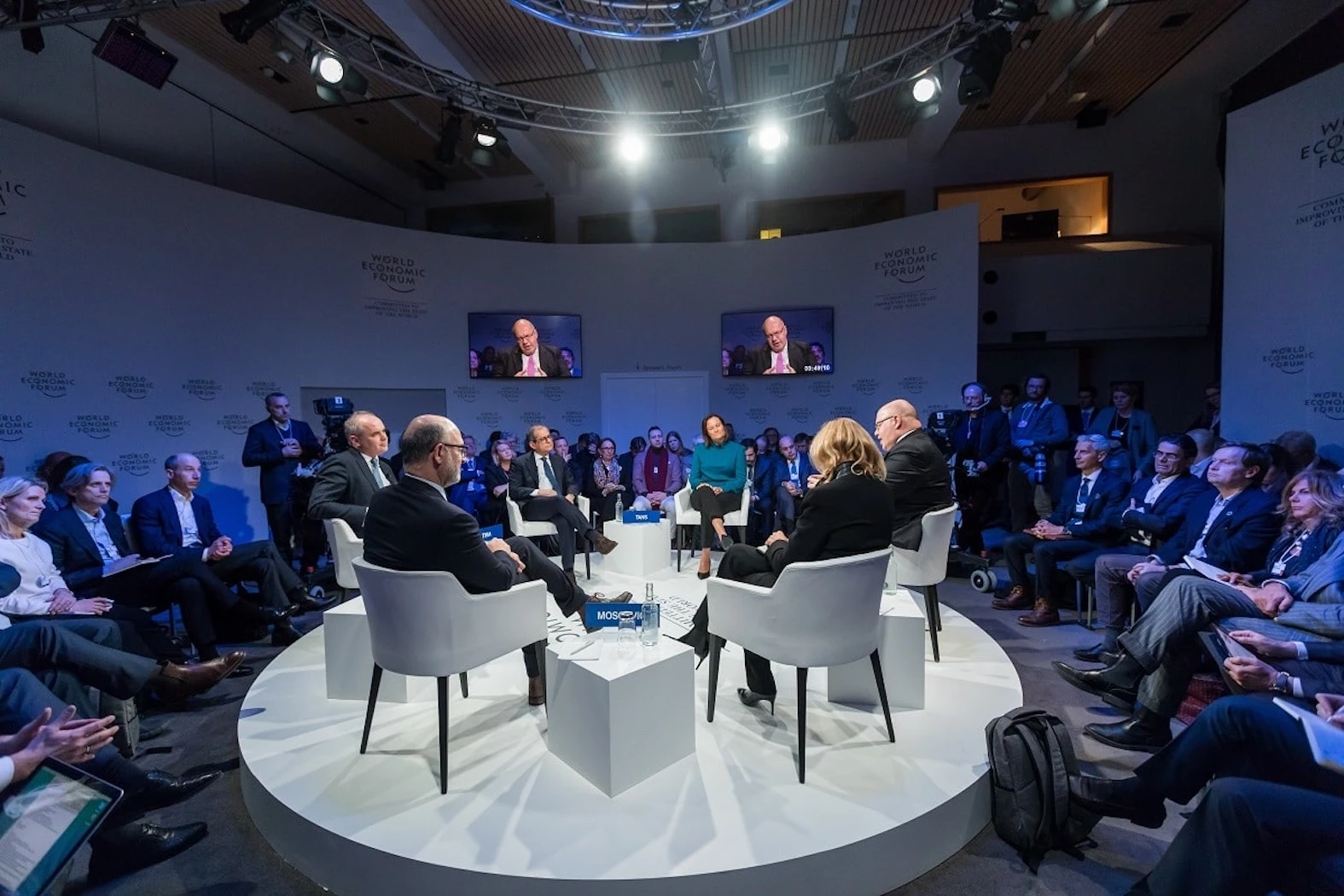 A television debate during the World Economic Forum organised by Jabu Event in Bangkok
