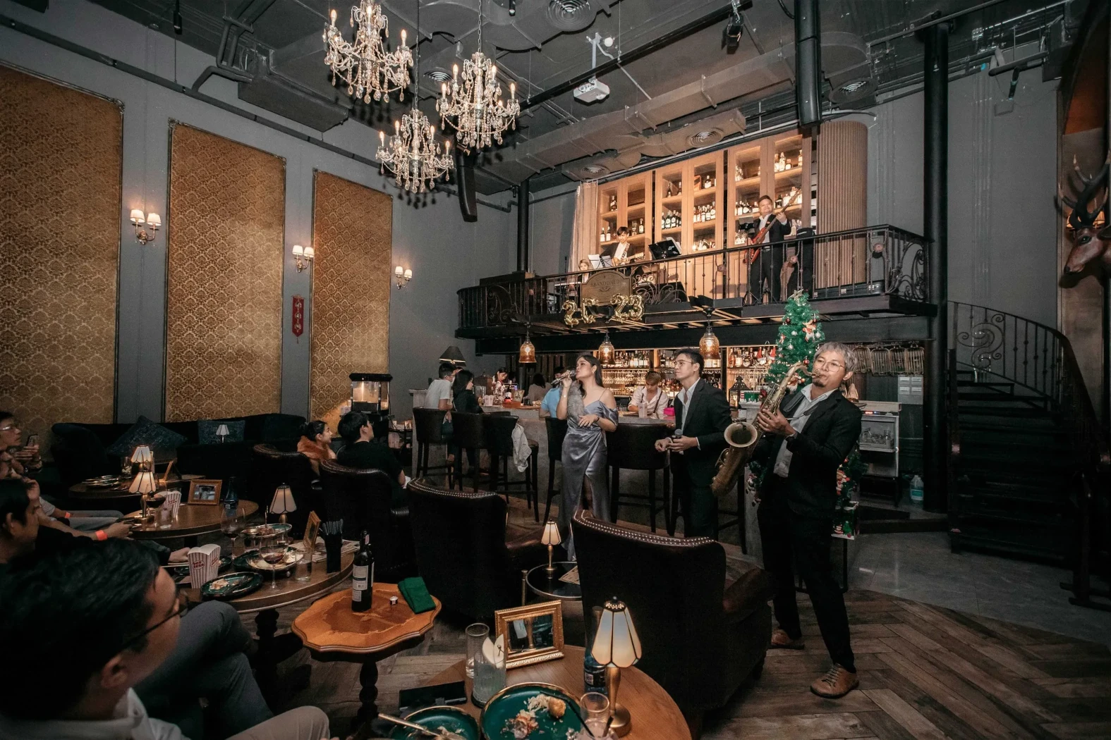 Musical performance at the secret bar Abandoned Mansion Bangkok.