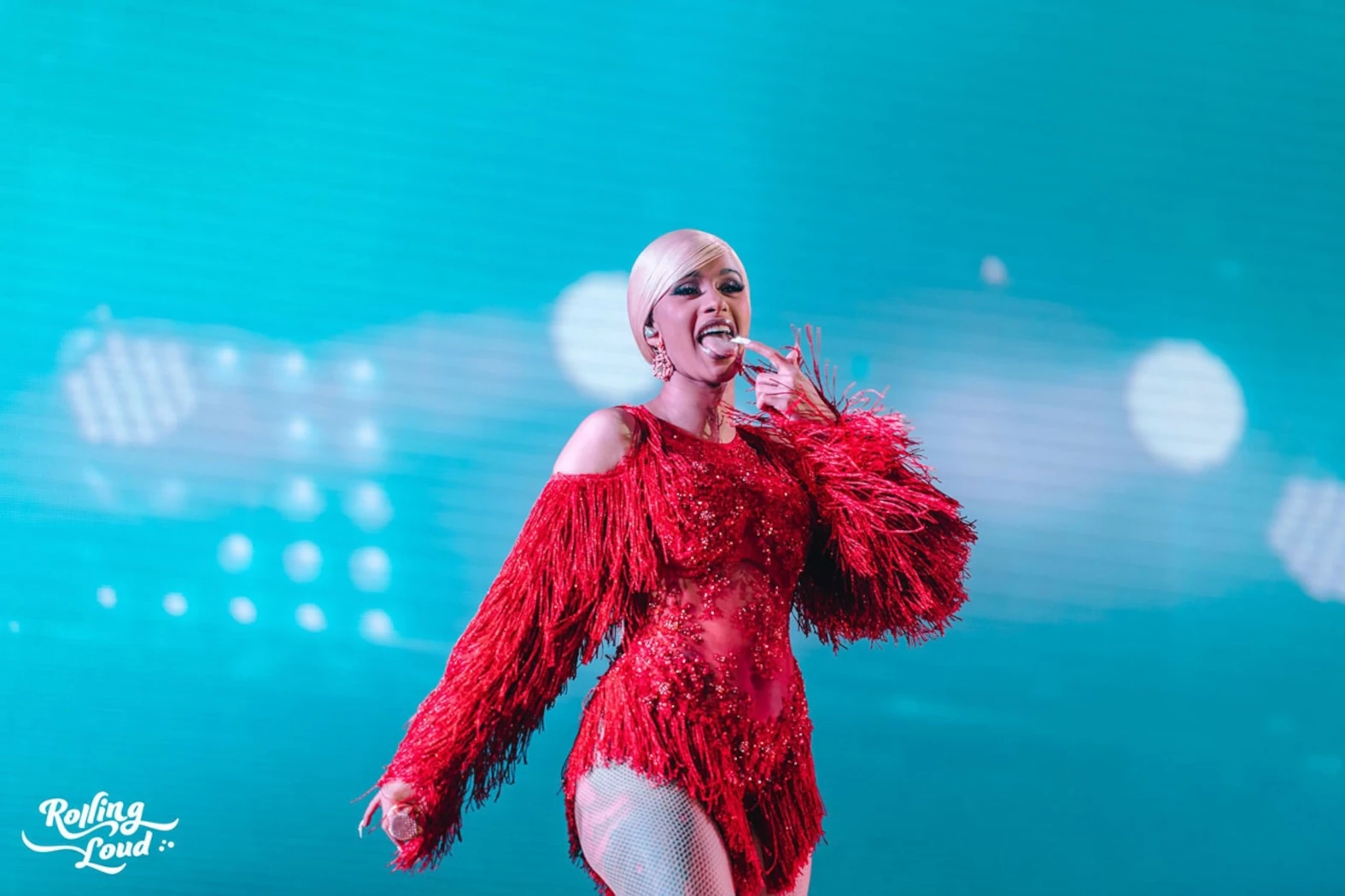 Cardi B performing at the Rolling Loud Thailand festival.