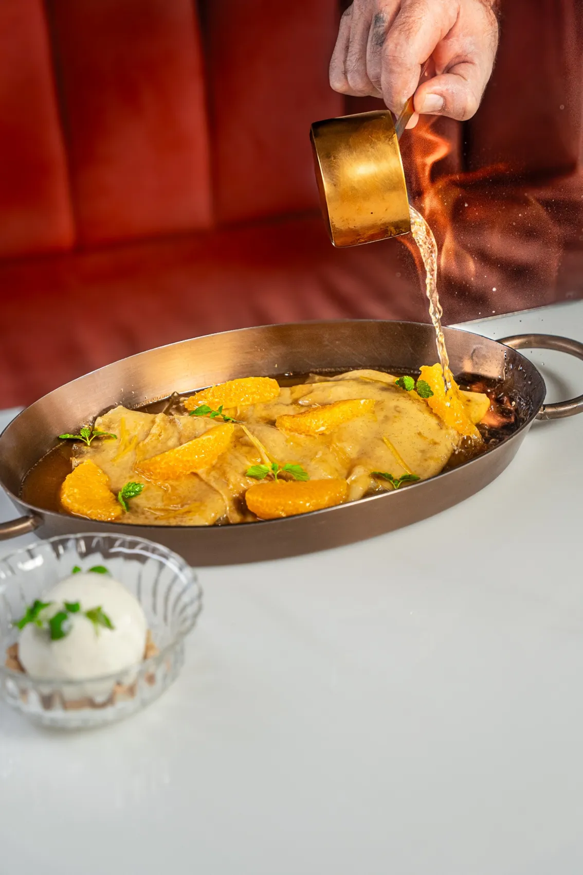 table side crêpes suzette