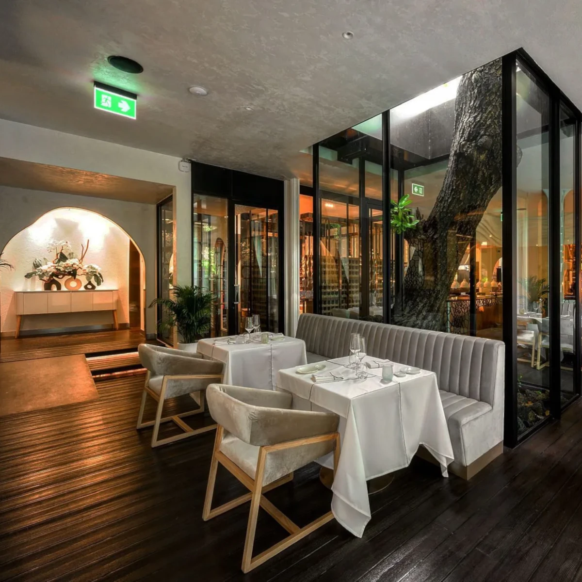 A fine dining restaurant, Acqua Restaurant in Bangkok.