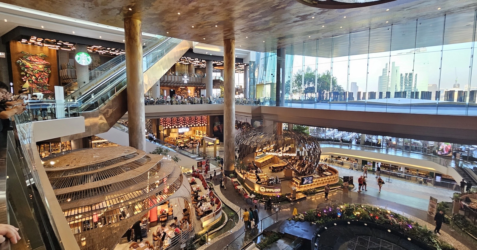 extravagant interior of a luxury shopping mall in Bangkok