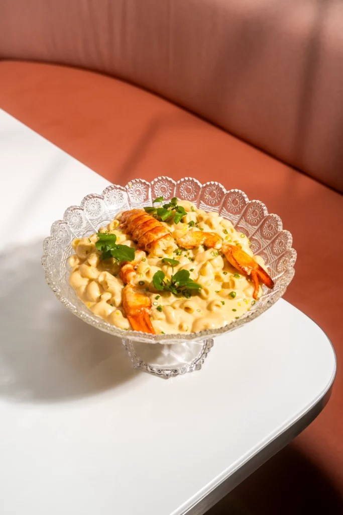 picture of a delicious lobster mac and cheese at Mami Rose a restaurant in Bangkok in Thailand