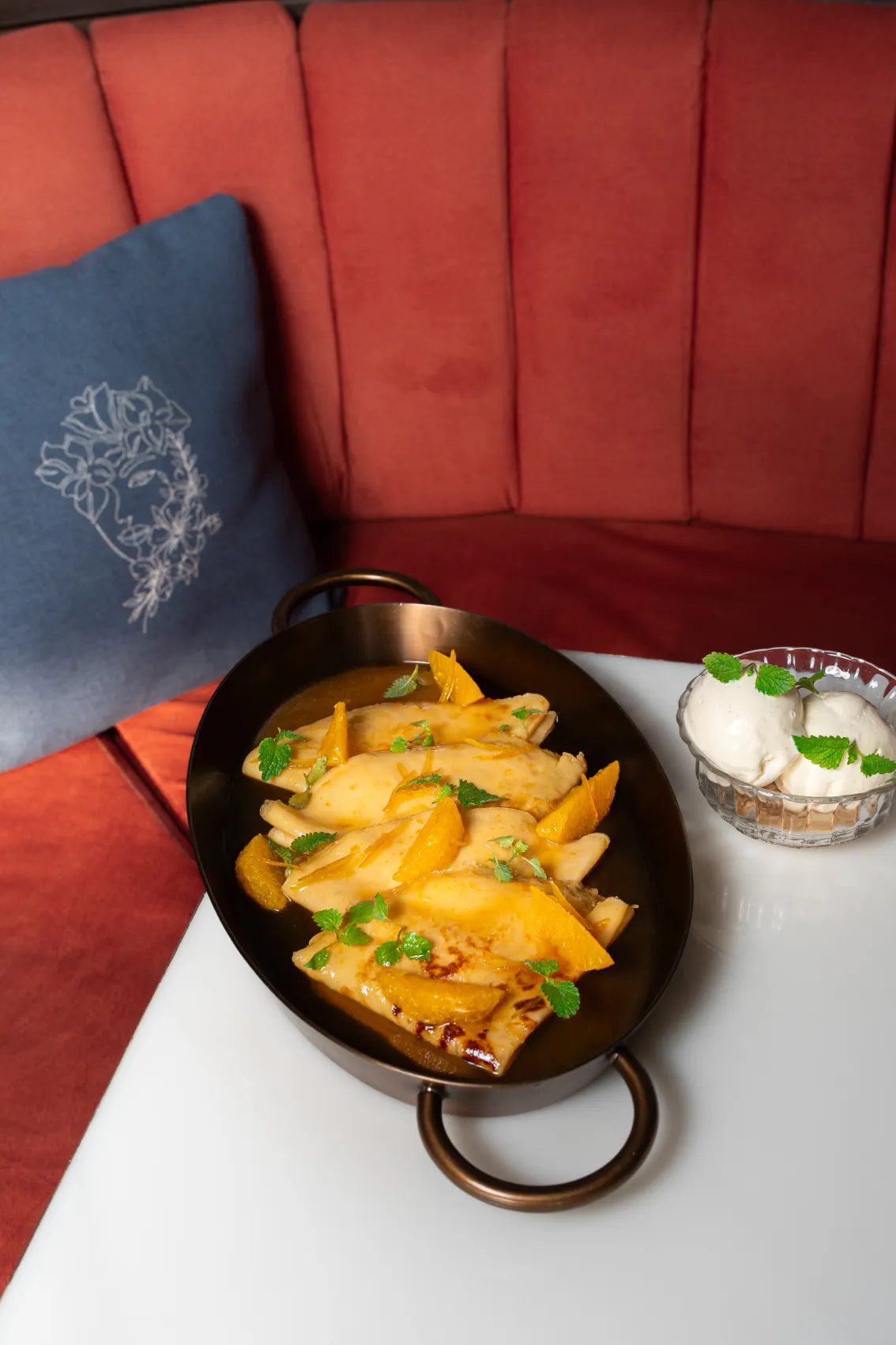 table side crêpes suzette
